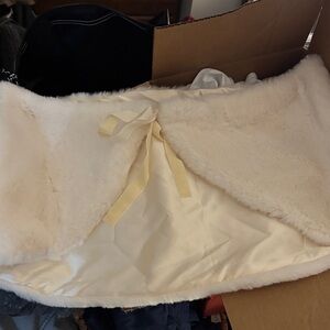 Elegant Cream Faux Fur Wrap